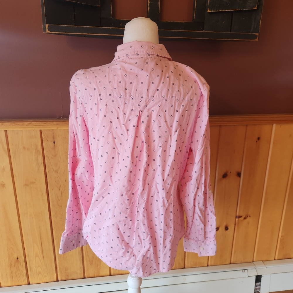 Tommy Hilfiger Pink Dot Cotton Popover Half Zipper Size XL - Picture 4 of 11